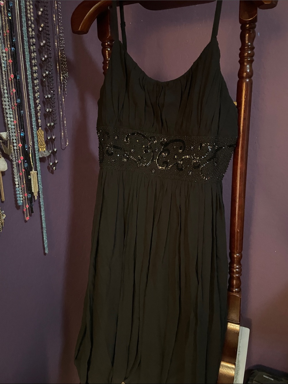 MISS SELFRIDGE BEADED SILK DRESS